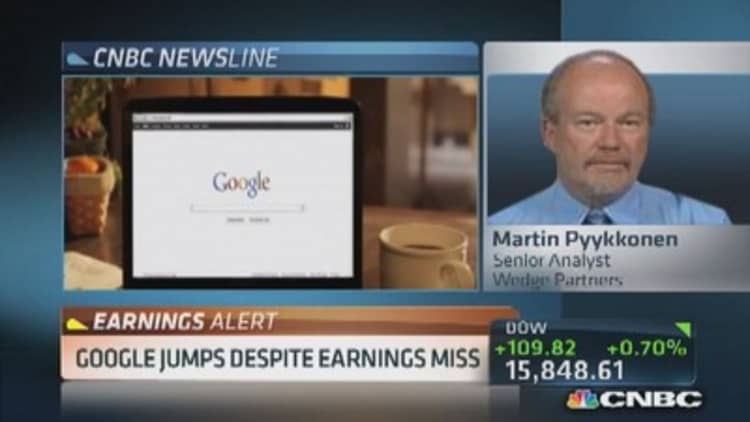 Google's profit jumps in spite of earnings miss