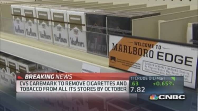 CVS takes tobacco off the shelves