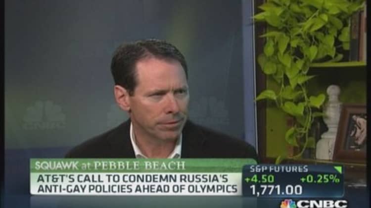 AT&T CEO: Russia's anti-gay laws discriminatory