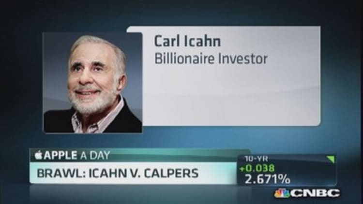 CalPERS criticizes Icahn over Apple's buyback
