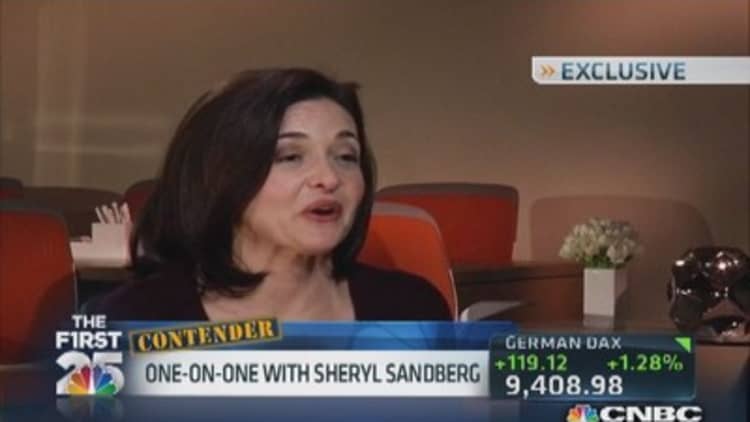 Facebook's Sandberg on main apps and privacy