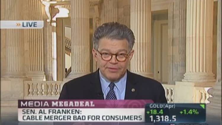 Sen. Franken: Consumers will pay more with Comcast deal