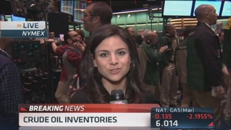 Crude oil inventories up 973,000 barrels