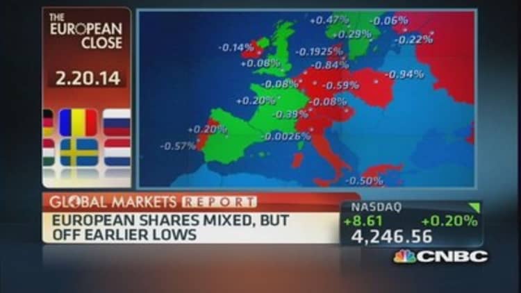 European markets close: Euro zone PMI falls