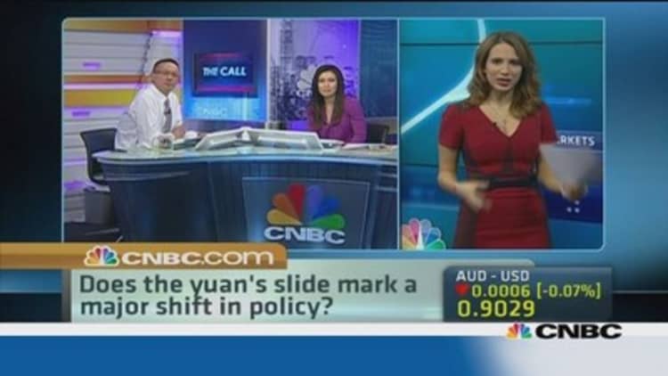 Reading into the yuan's recent slump
