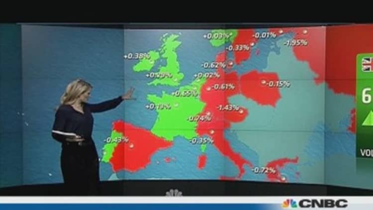 Europe shares close lower on Ukraine tensions
