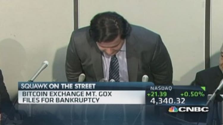 Bitcoin exchange Mt. Gox files for bankruptcy