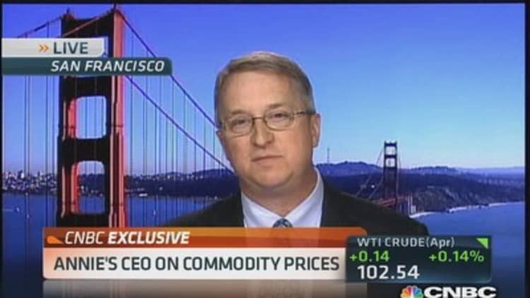 Annie's CEO: Lowered guidance on higher commodity price
