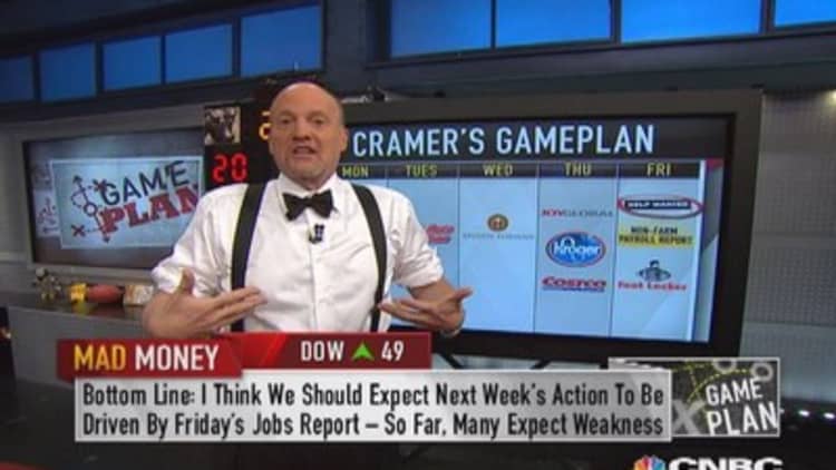 Next week all about Friday's non-farm payroll: Cramer
