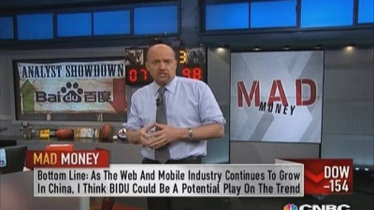Baidu may be best way to play mobile in China: Cramer