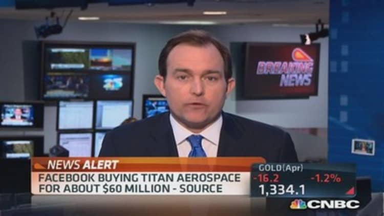 Facebook buying Titan Aerospace for $60 million