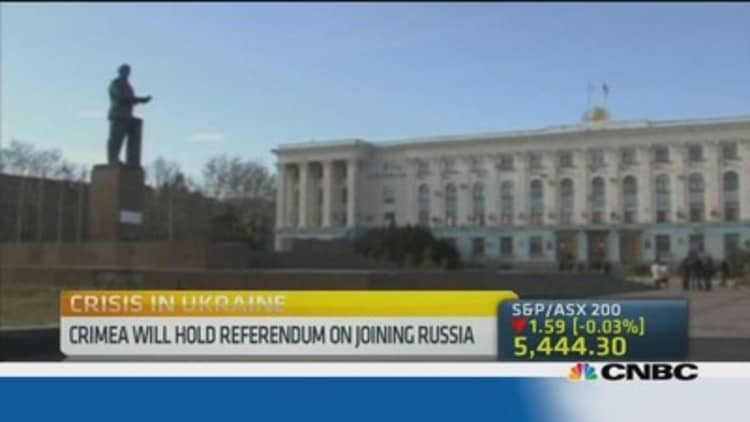 Crimea sets referendum on joining Russia