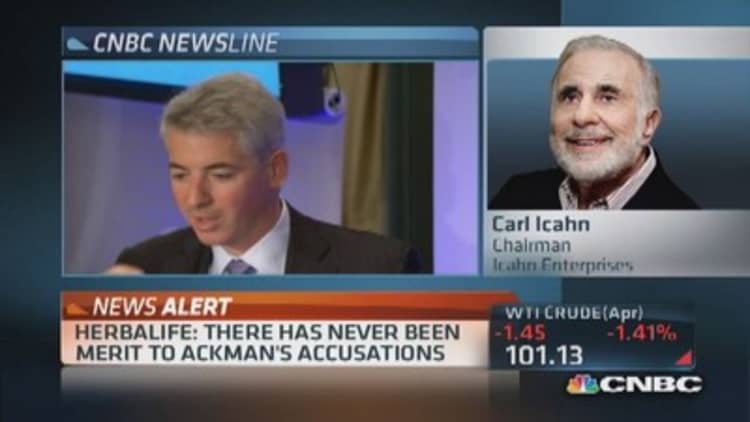 Icahn: Ackman's Herbalife attack borders on insane