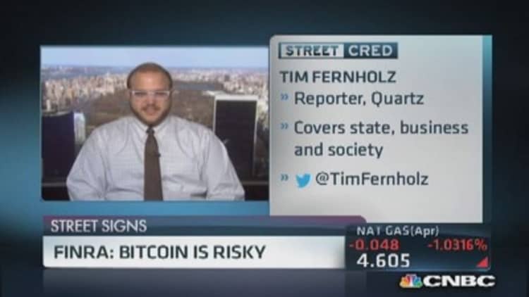 FINRA: Bitcoin is risky