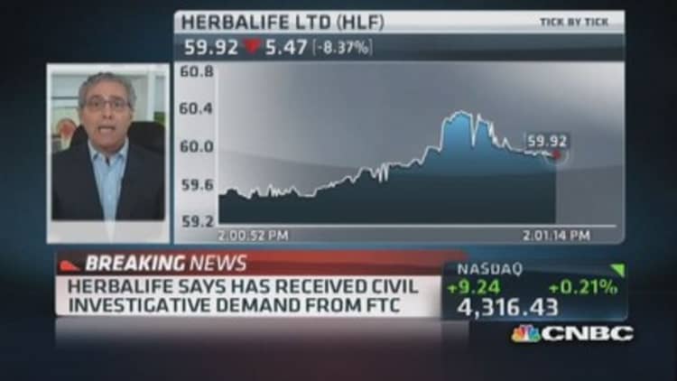 Herbalife investigation 'long overdue': Herb