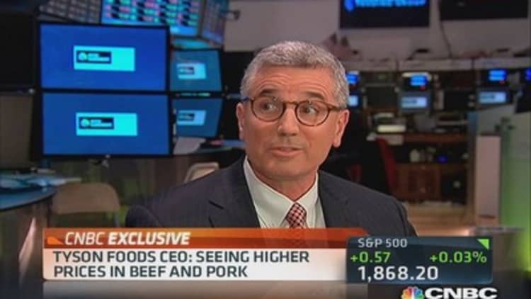 Tyson expects highest meat prices ever
