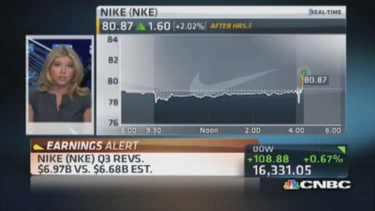 Nike pops on strong earnings