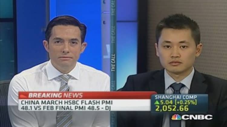 HSBC flash PMI confirms China slowdown: Moody's