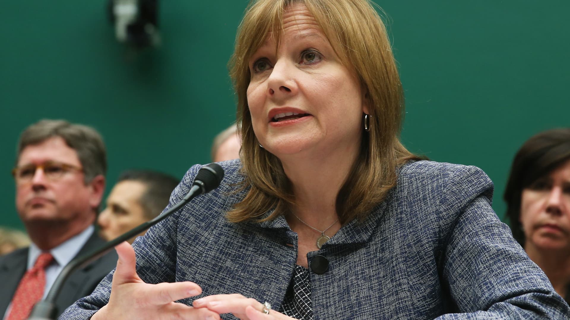 General Motors CEO Mary Barra testifies during a House Energy and Commerce Committee hearing on Capitol Hill in Washington, April 1, 2014.