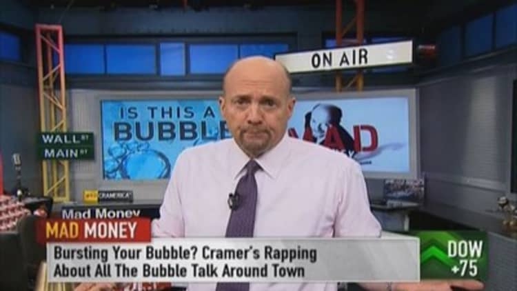 Cramer questions the bubble