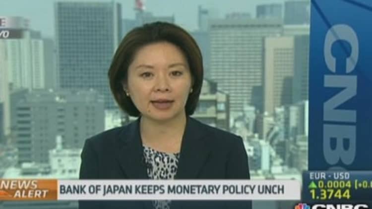 No surprises from the Bank of Japan