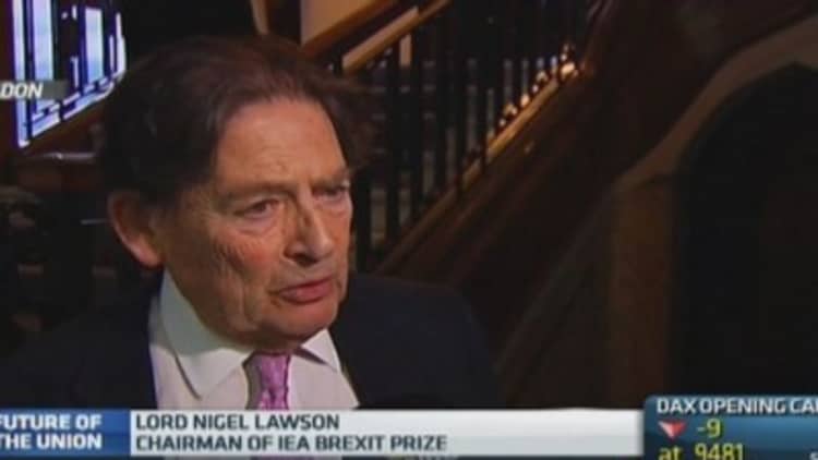 EU single market 'damaging': Lord Lawson