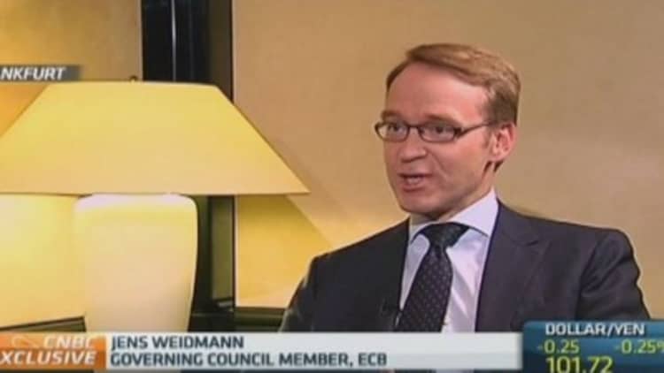 Inflation will rise over time: Bundesbank's Weidmann