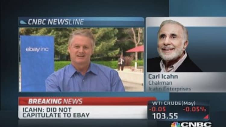 Icahn: eBay very undervalued