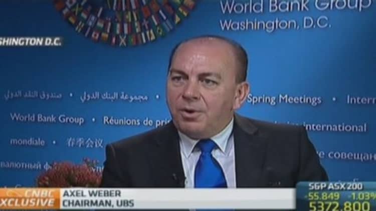 Market 'underpricing' euro zone risk: UBS' Weber