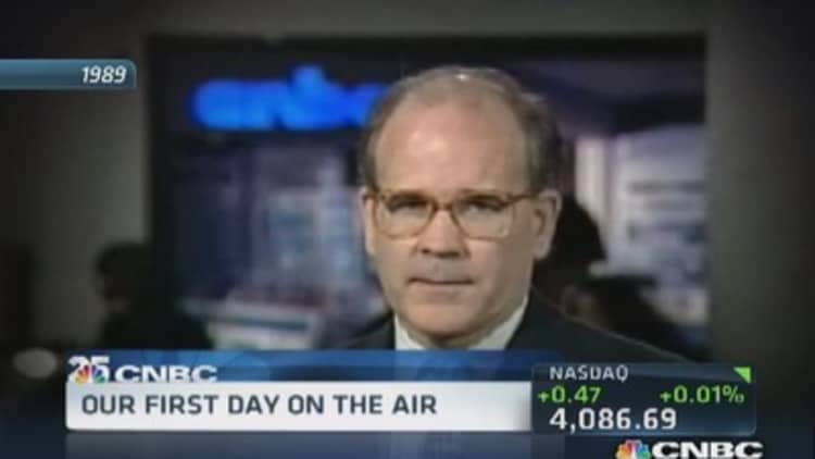 CNBC's first moments on air