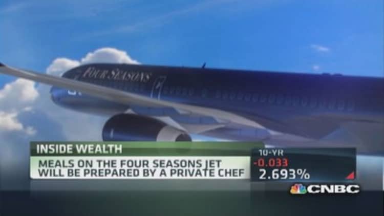 The Four Seasons private jet