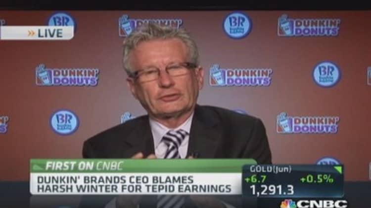 Winter disrupted ritualistic factor: Dunkin' CEO