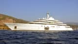 Roman Abramovich's yacht "Eclipse" arrives in Bodrum, Turkey, on Nov. 1, 2013.