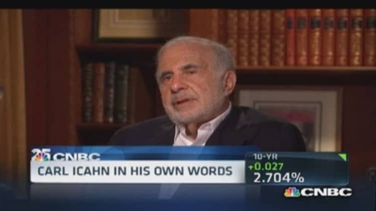 Carl Icahn on the possibility of retiring 