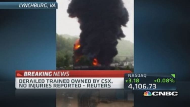 CSX train derails in Virginia: Reuters