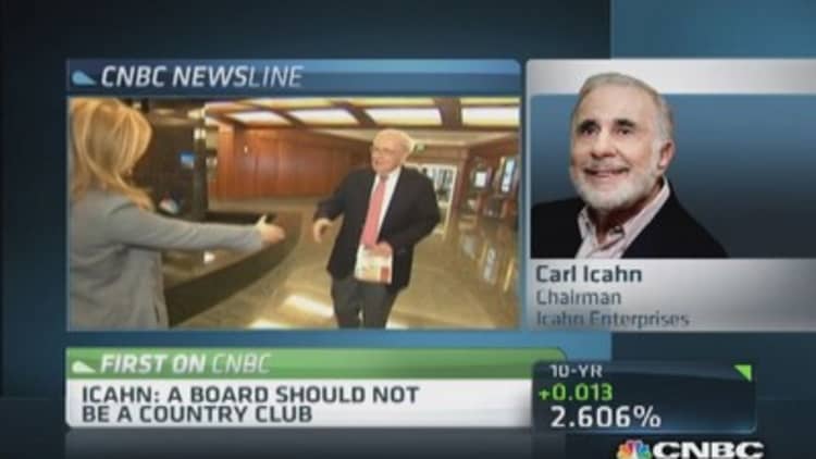 Icahn: We are not disservice on boards