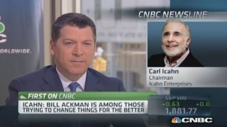 Icahn: Ackman trying to change things for better