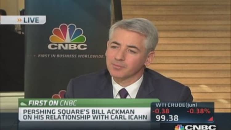 Ackman: Makes sense to be partners with Icahn instead of enemies
