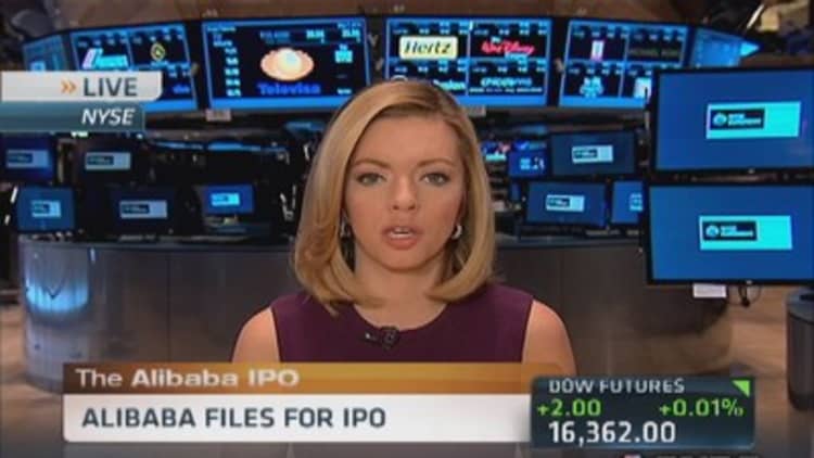 Alibaba files for IPO