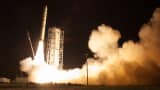 NASA's Lunar Atmosphere and Dust Environment Explorer observatory launches aboard the Minotaur V rocket in Wallops Island, Va.