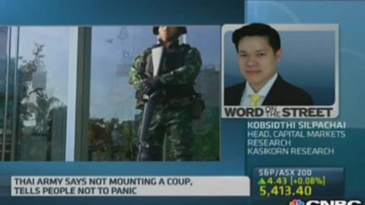 We learnt about martial law from CNBC: Kasikorn