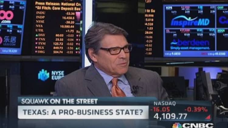 Gov. Rick Perry: Washington doesn't understand biz competition