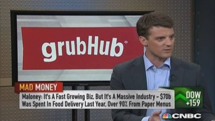 GrubHub CEO: Competitor is paper menu 
