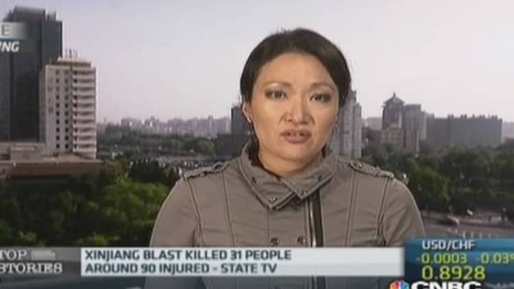 China Xinjiang blast kills 31 people