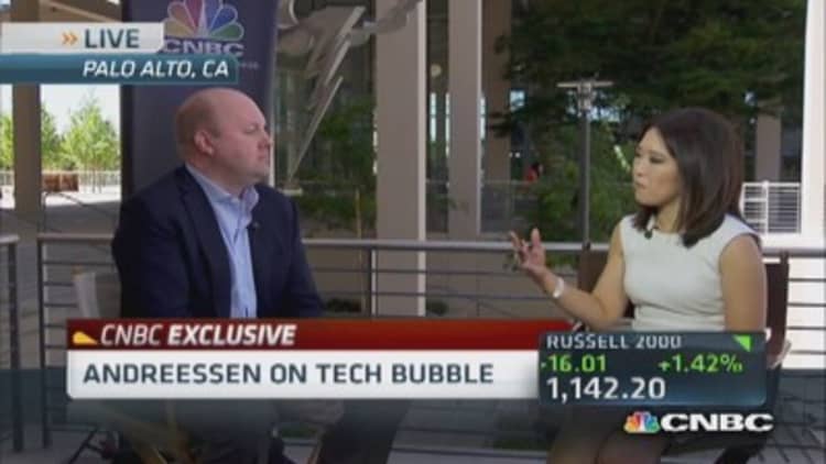 Marc Andreessen: Tech bubble 'apparently over'