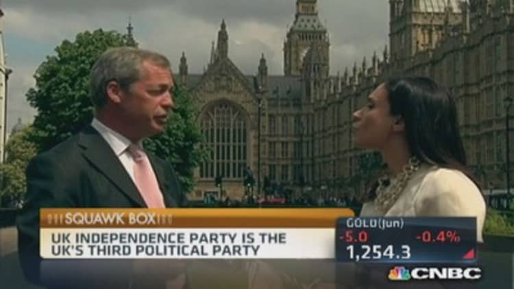 We do not want 75% of our laws made somewhere else: Farage