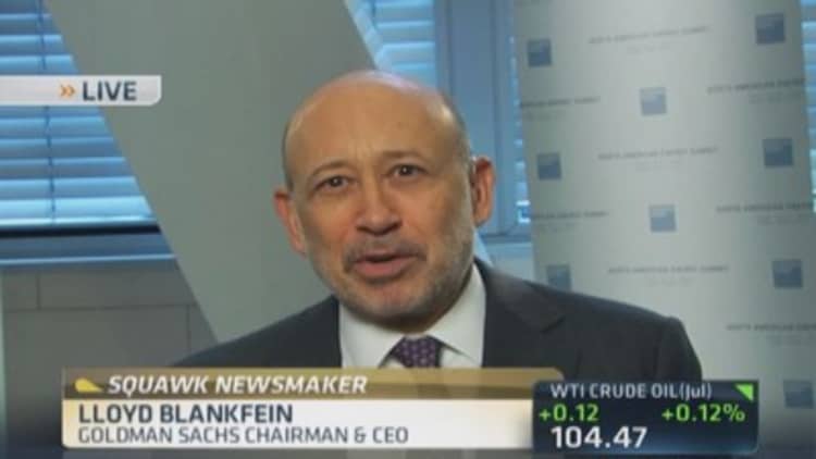 Blankfein: Some exogenous event going to happen