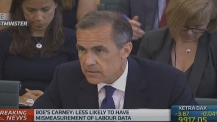 UK earnings growth to accelerate: BoE's Carney