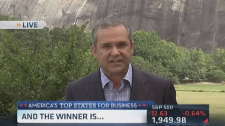 CNBC's 'Top State for Business' is...