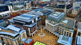 An aerial view of the London Stock Exchange Paternoster Square